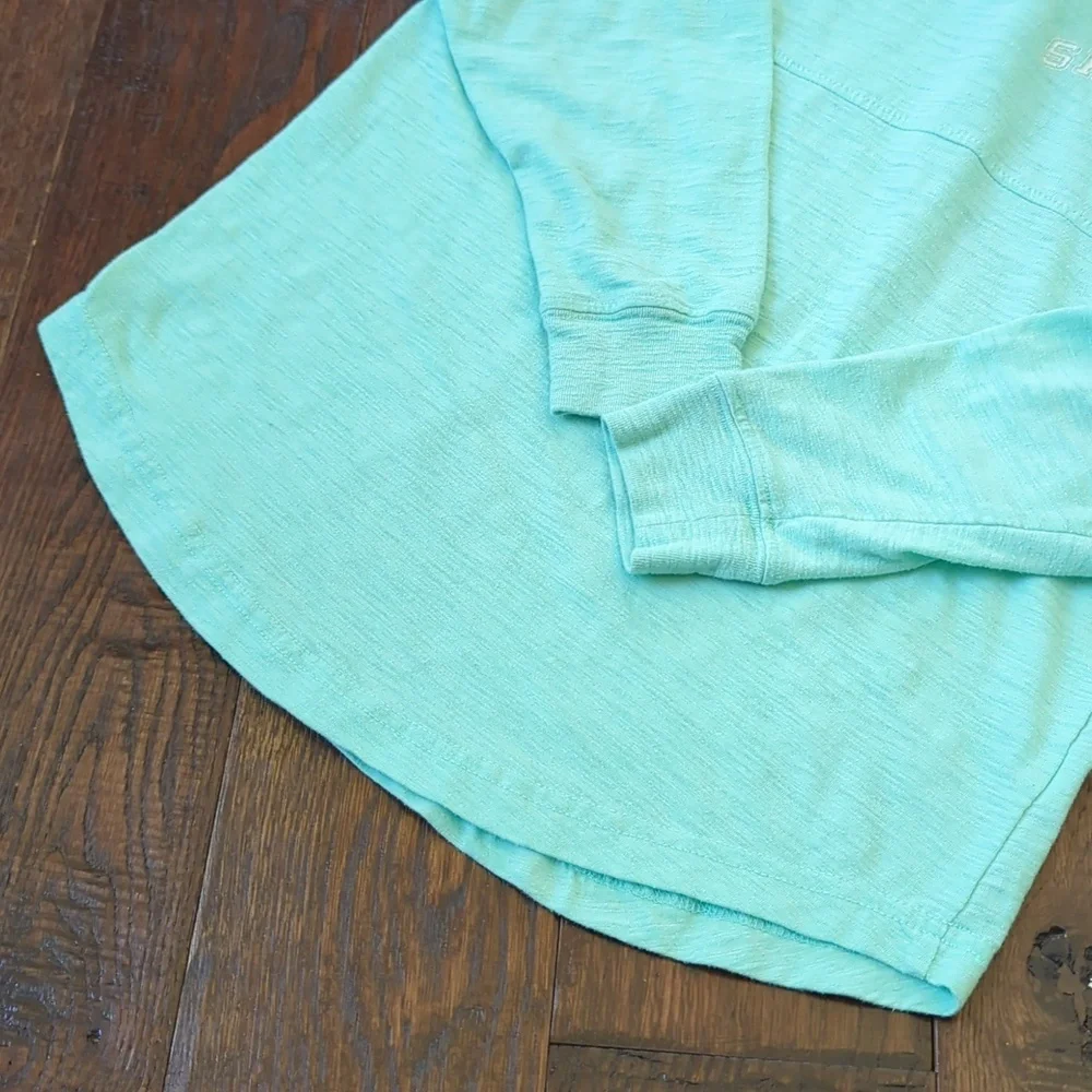 BOXERCRAFT I Mint Green Raglan Striped Long Sleeve Figure Skater Shirt Top, YL